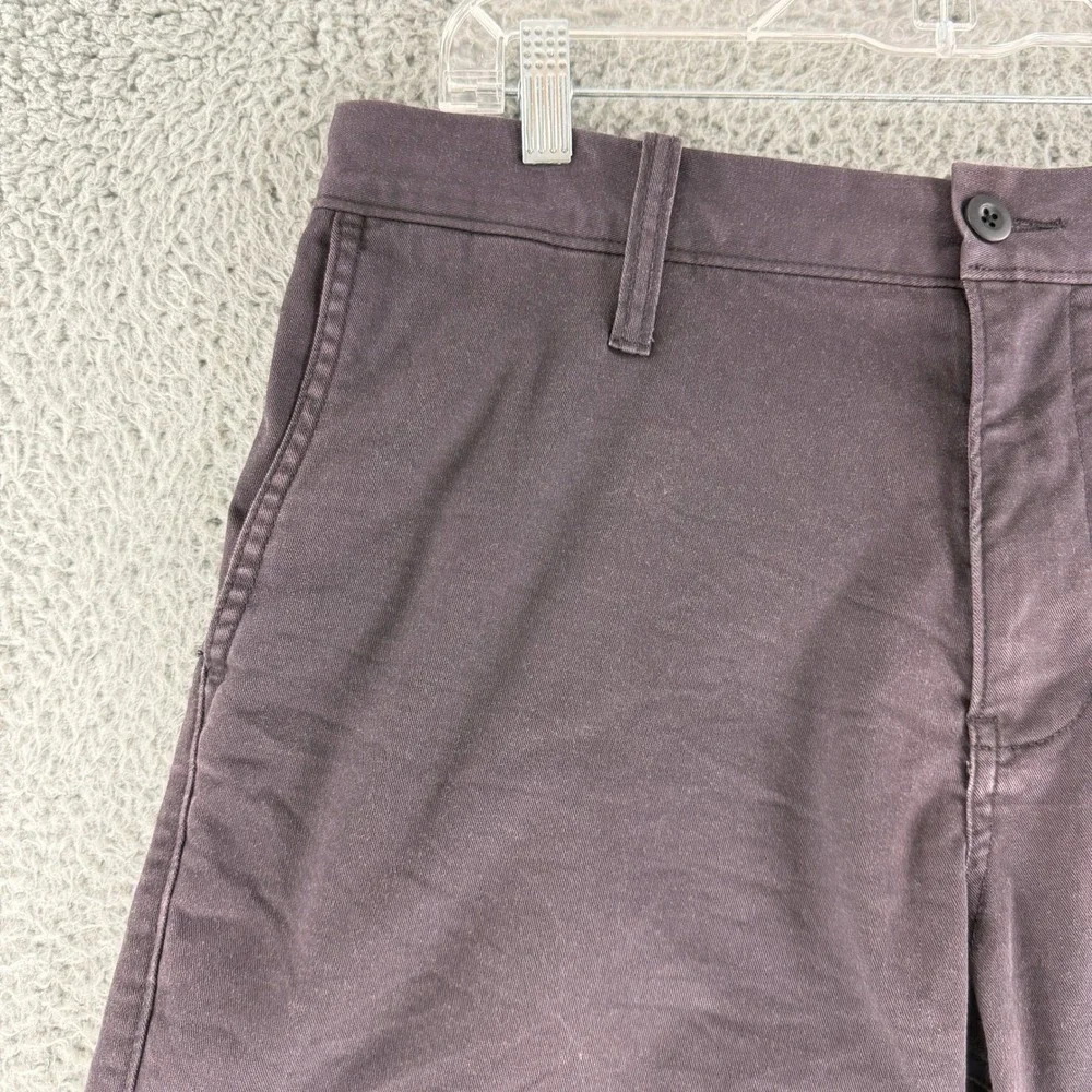 Madewell Chino Shorts Mens 33 Gray Coolmax Stretch Flat Front Casual 7 Inch